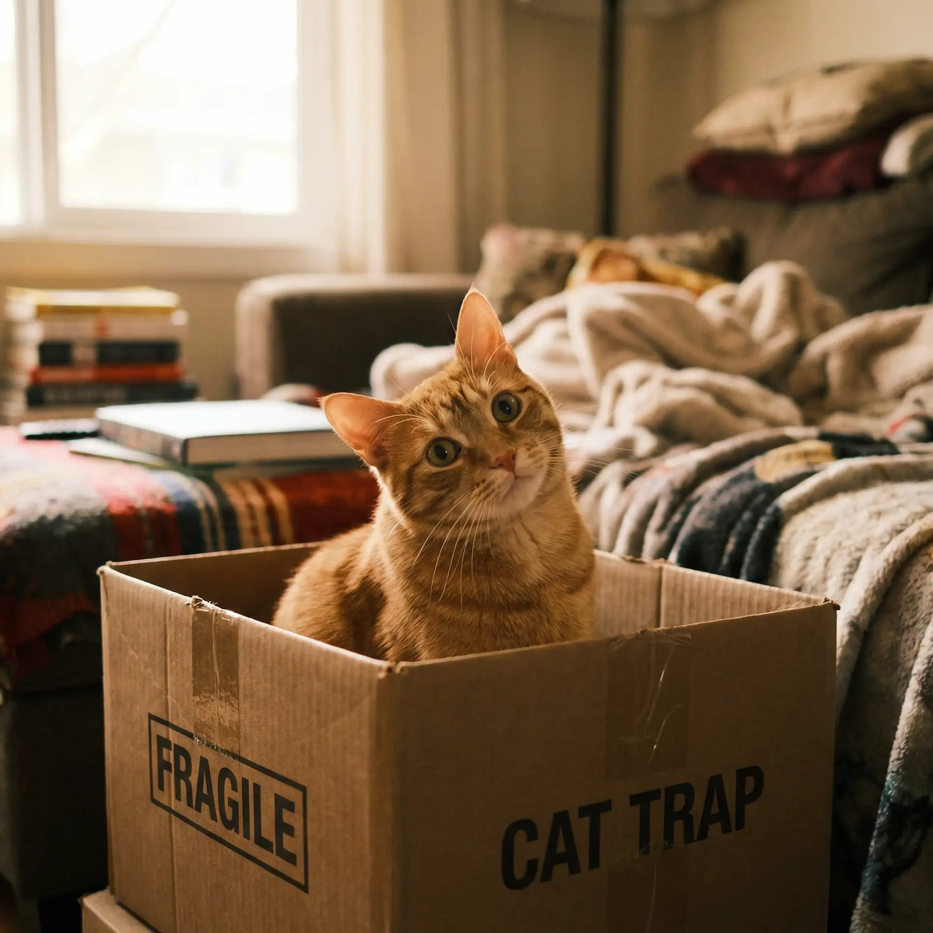 橘猫躲在纸箱里 - 美剧一整集都在做的爱情剧